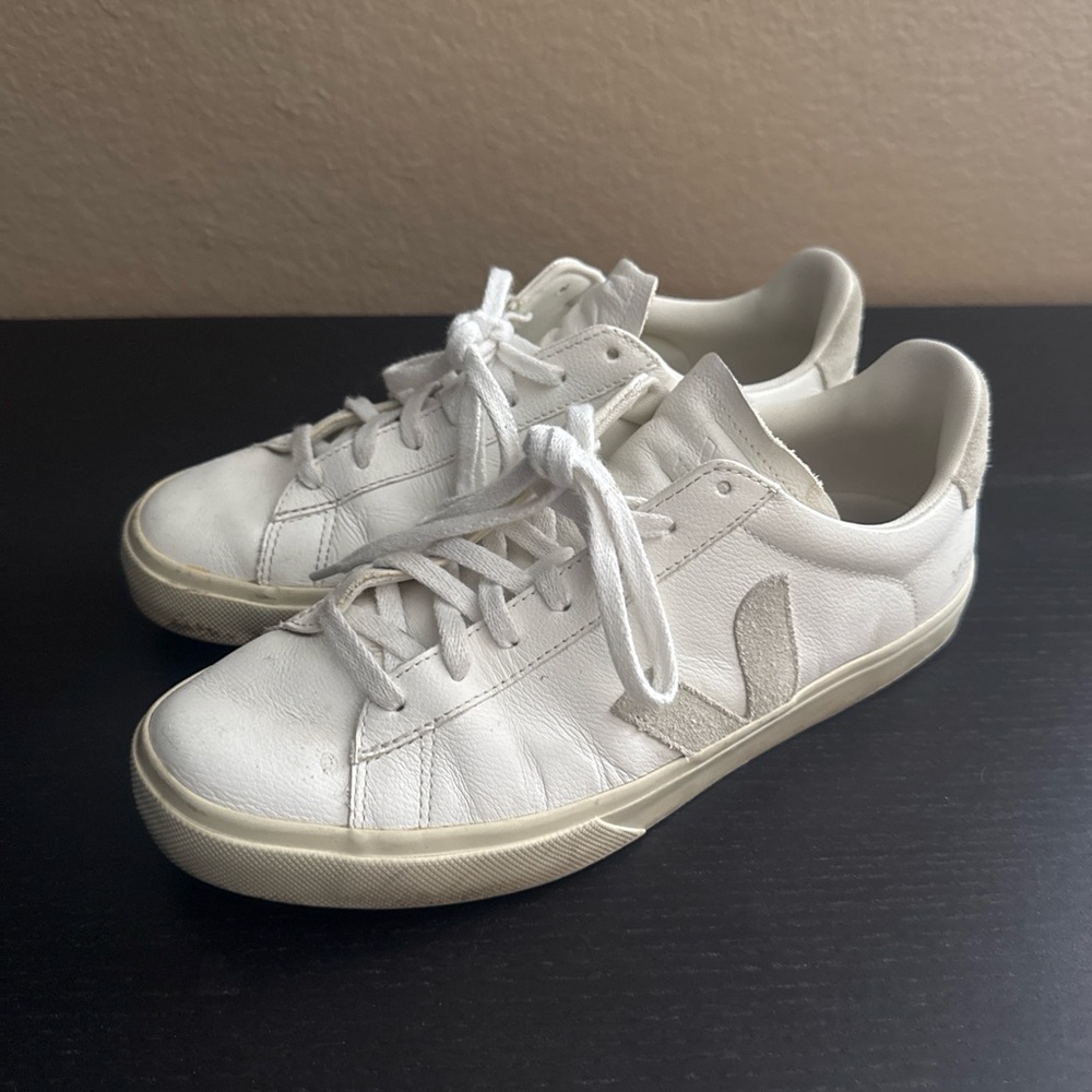 Veja Off-White Lace-Up Sneakers
